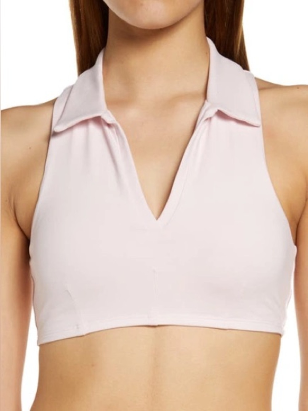 Alo yoga charmed collar bra pink sugar — Medium